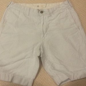 J Crew Light Blue Seersucker Shorts